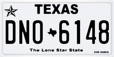 TX license plate DNO6148