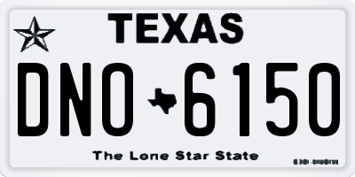 TX license plate DNO6150