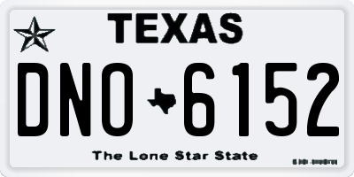 TX license plate DNO6152