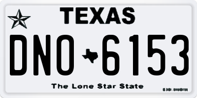 TX license plate DNO6153