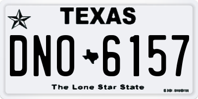 TX license plate DNO6157