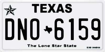 TX license plate DNO6159