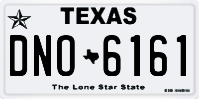 TX license plate DNO6161