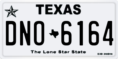 TX license plate DNO6164