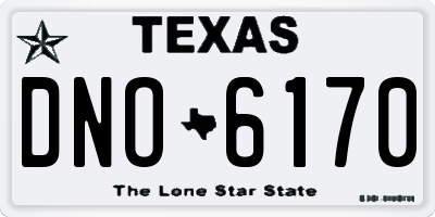 TX license plate DNO6170