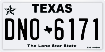 TX license plate DNO6171