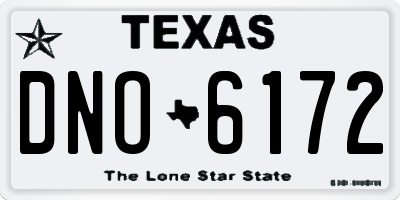TX license plate DNO6172