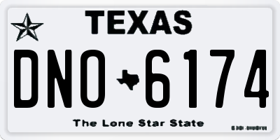 TX license plate DNO6174