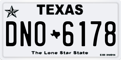 TX license plate DNO6178