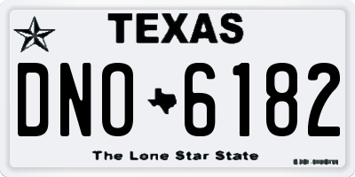 TX license plate DNO6182
