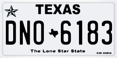 TX license plate DNO6183