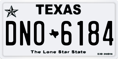 TX license plate DNO6184