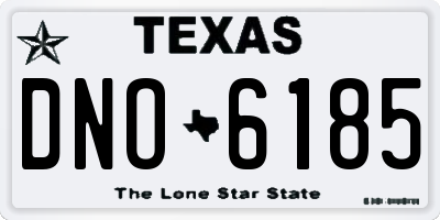 TX license plate DNO6185