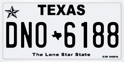 TX license plate DNO6188