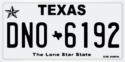 TX license plate DNO6192
