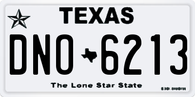 TX license plate DNO6213