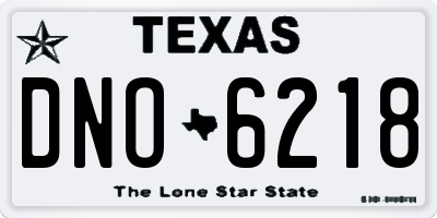 TX license plate DNO6218