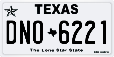 TX license plate DNO6221