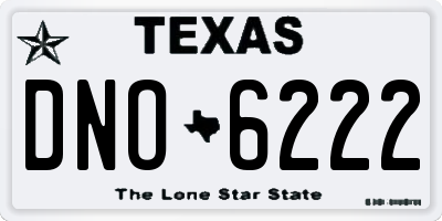 TX license plate DNO6222