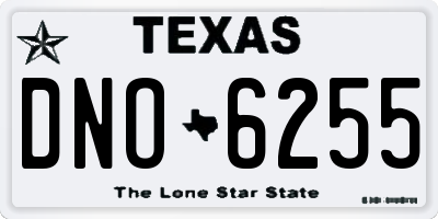 TX license plate DNO6255