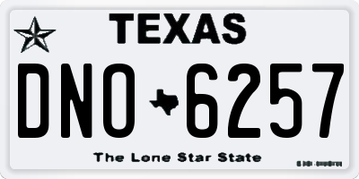 TX license plate DNO6257