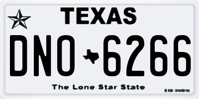TX license plate DNO6266
