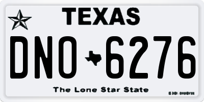 TX license plate DNO6276