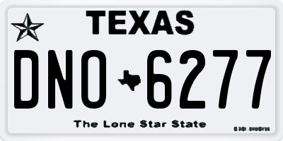 TX license plate DNO6277