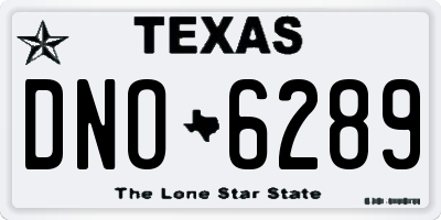 TX license plate DNO6289