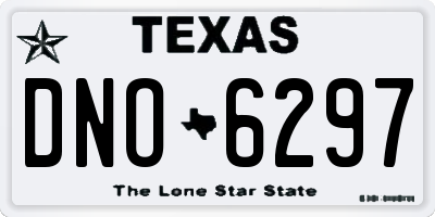 TX license plate DNO6297