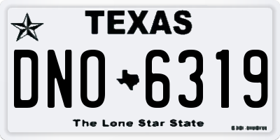 TX license plate DNO6319