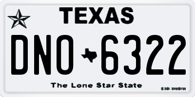 TX license plate DNO6322
