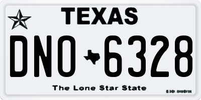 TX license plate DNO6328