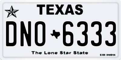 TX license plate DNO6333