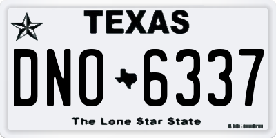 TX license plate DNO6337