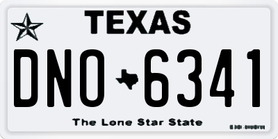 TX license plate DNO6341