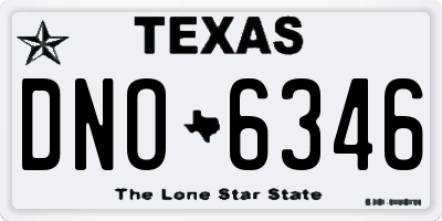 TX license plate DNO6346