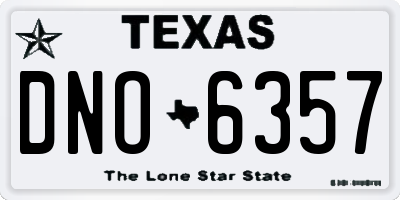 TX license plate DNO6357