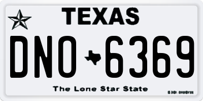TX license plate DNO6369