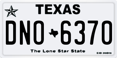 TX license plate DNO6370
