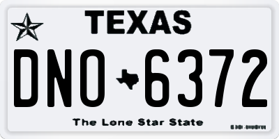 TX license plate DNO6372