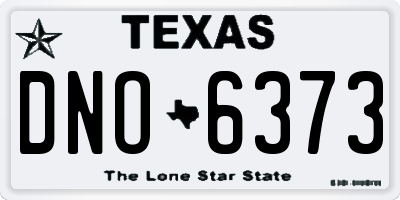 TX license plate DNO6373