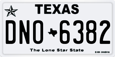 TX license plate DNO6382
