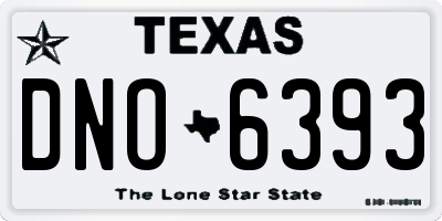 TX license plate DNO6393