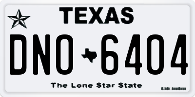 TX license plate DNO6404