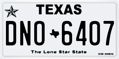 TX license plate DNO6407