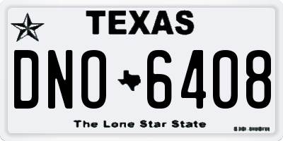TX license plate DNO6408