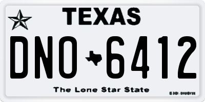 TX license plate DNO6412