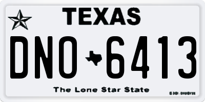 TX license plate DNO6413