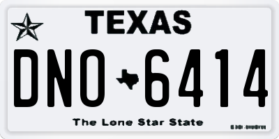 TX license plate DNO6414
